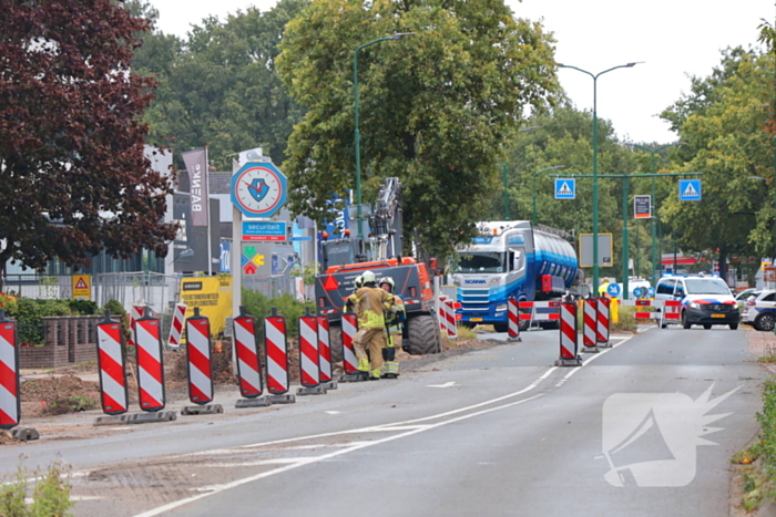 Gaslekkage na graafwerkzaamheden zorgt voor spoedinterventie