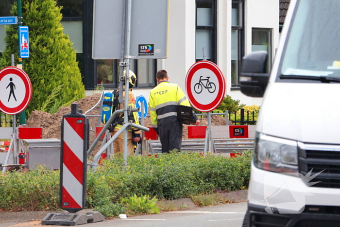 Gaslekkage na graafwerkzaamheden zorgt voor spoedinterventie