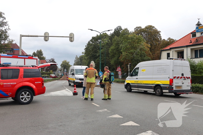 Gaslekkage na graafwerkzaamheden zorgt voor spoedinterventie