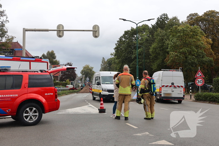 Gaslekkage na graafwerkzaamheden zorgt voor spoedinterventie