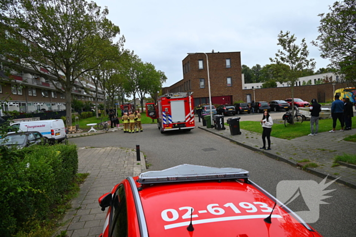 Rookontwikkeling door pan op het vuur