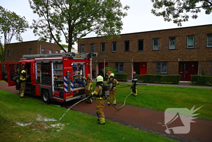 Rookontwikkeling door pan op het vuur