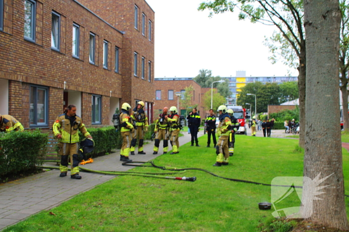 Rookontwikkeling door pan op het vuur