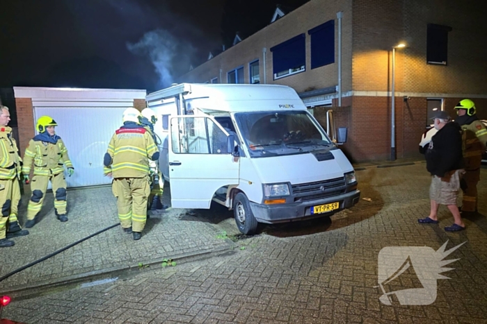 Brand in camper snel onder controle