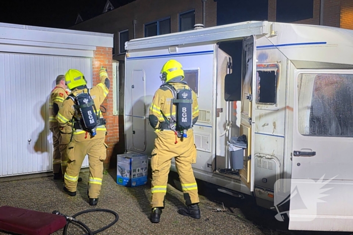 Brand in camper snel onder controle