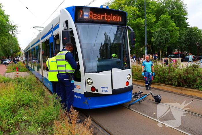 Fietser gewond na aanrijding met tram
