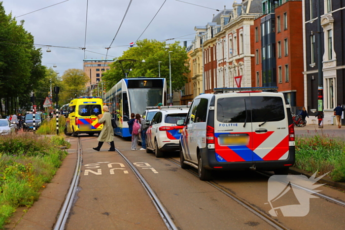 Fietser gewond na aanrijding met tram