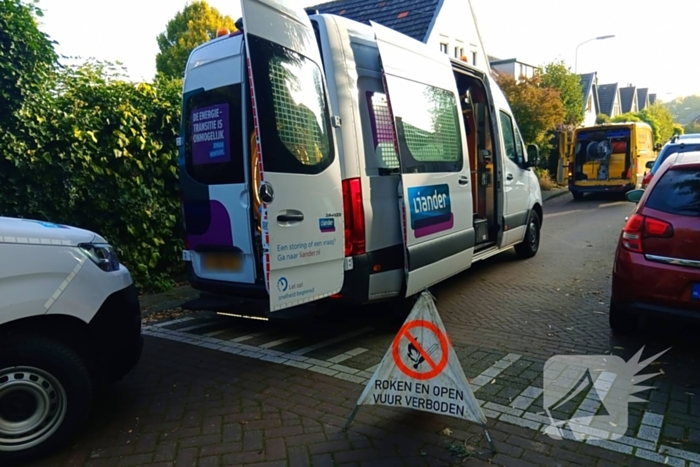 Gaslek bij graafwerkzaamheden