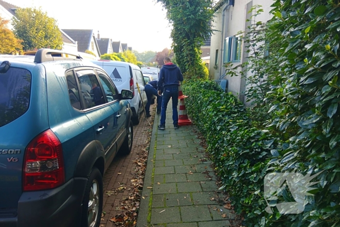 Gaslek bij graafwerkzaamheden