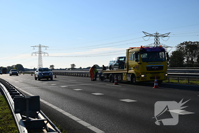 Kop-staartaanrijding veroorzaakt file
