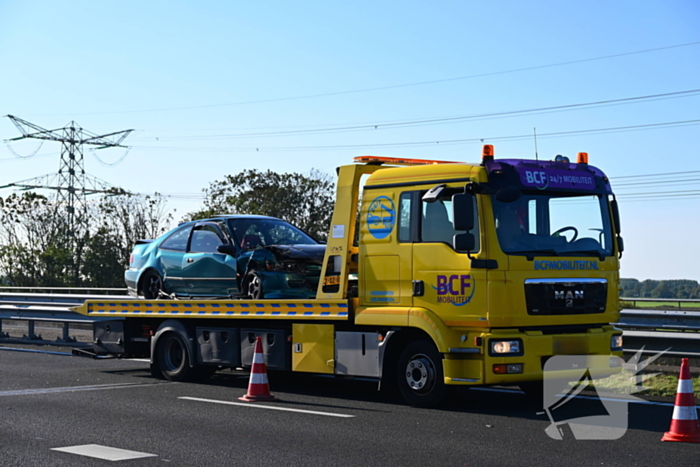 Kop-staartaanrijding veroorzaakt file