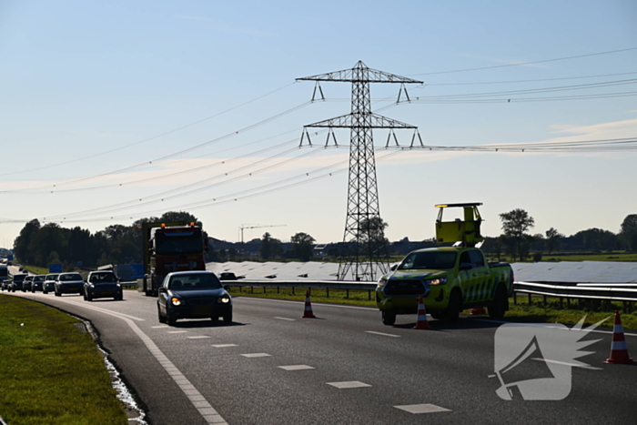 Kop-staartaanrijding veroorzaakt file