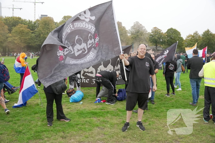 Politie en ME aanwezig bij demonstratie