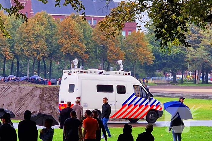Politie en ME aanwezig bij demonstratie