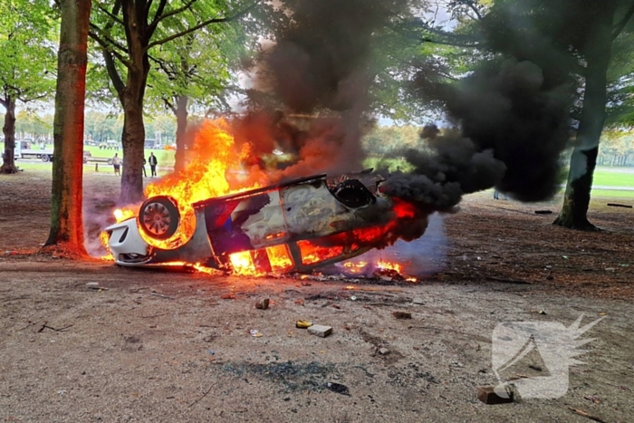 Politie en ME aanwezig bij demonstratie