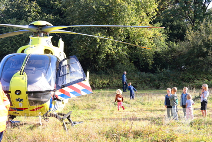 Traumahelikopter landt na medische noodsituatie