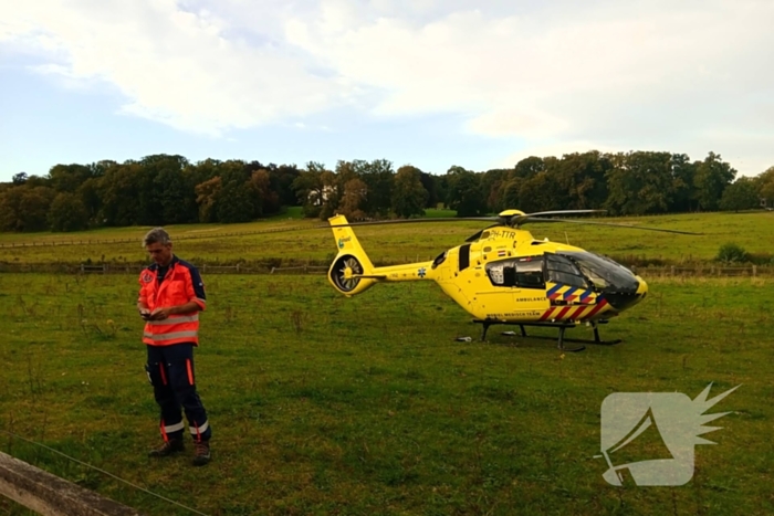 Traumateam landt voor medisch incident