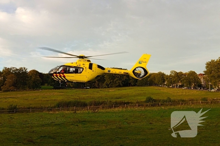 Traumateam landt voor medisch incident