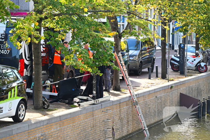 Zoektocht naar explosief in gracht