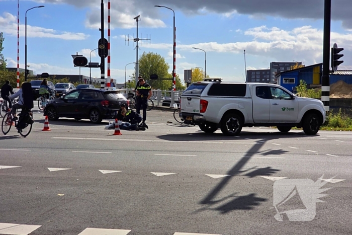 Fietser gewond bij aanrijding met auto