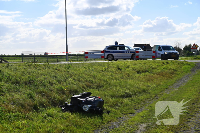 Scooterrijder gewond bij aanrijding