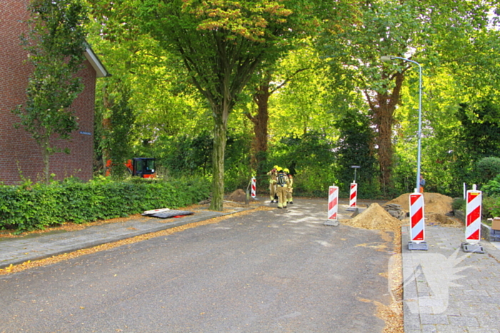 Grote gasuitstroom bij graafwerkzaamheden
