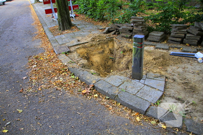 Grote gasuitstroom bij graafwerkzaamheden