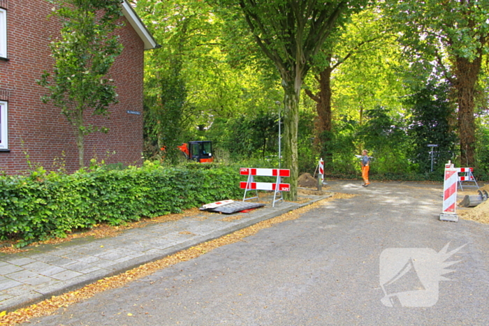 Grote gasuitstroom bij graafwerkzaamheden