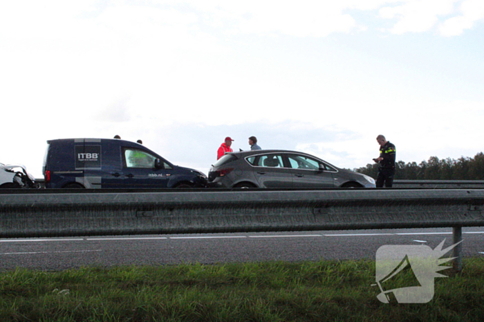 File na botsing met meerdere auto's