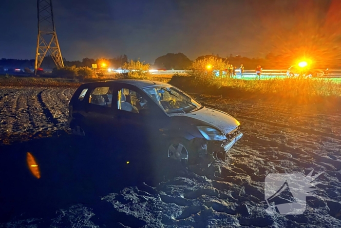 Bestuurder gewond bij eenzijdig ongeval