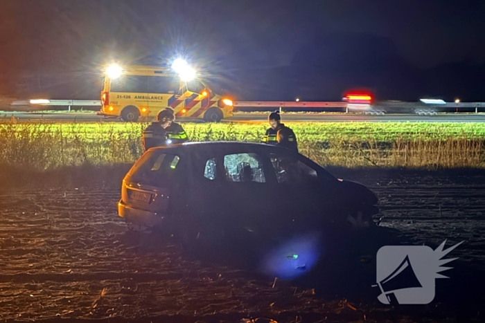 Bestuurder gewond bij eenzijdig ongeval