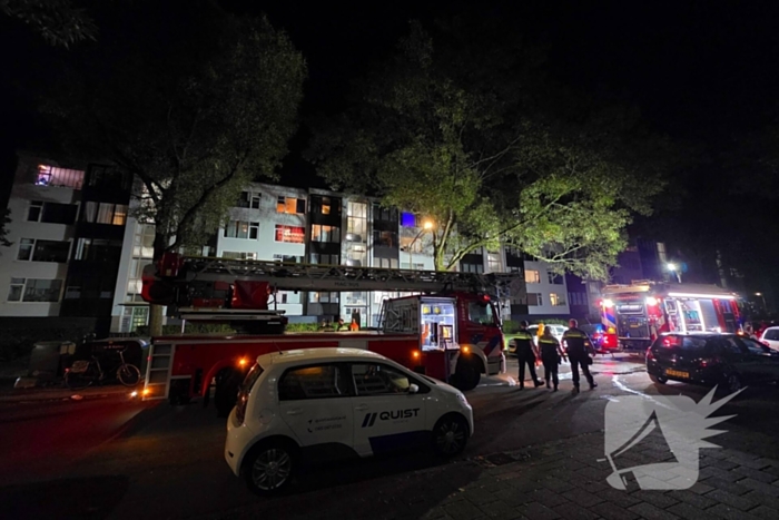 Brand in kelder van flatgebouw