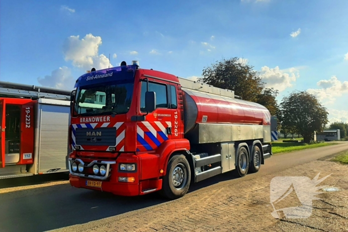 Brand in agrarische schuur