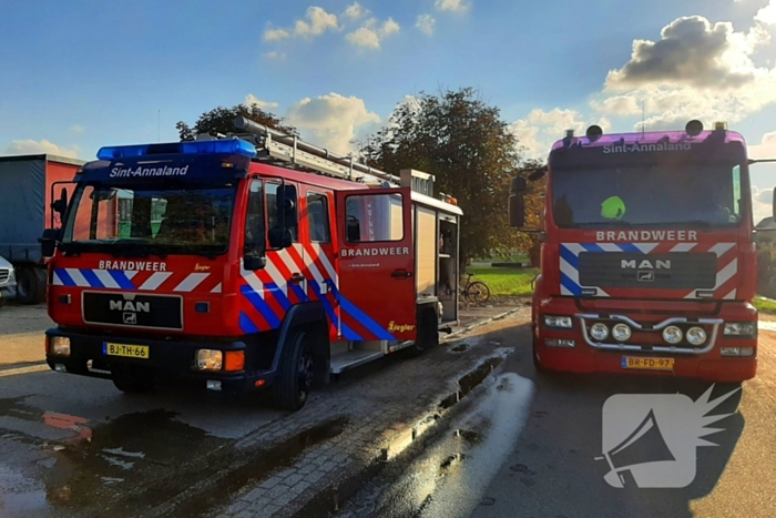 Brand in agrarische schuur
