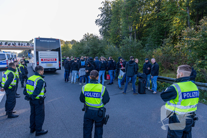 Grote grenscontrole op PSV-fans