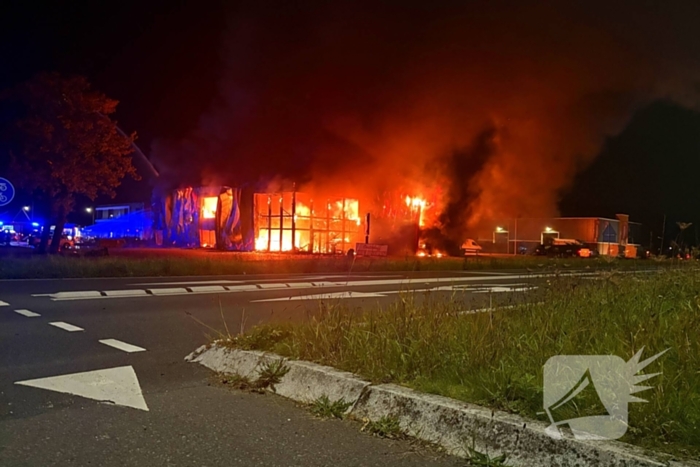 Blusrobot ingezet bij grote brand