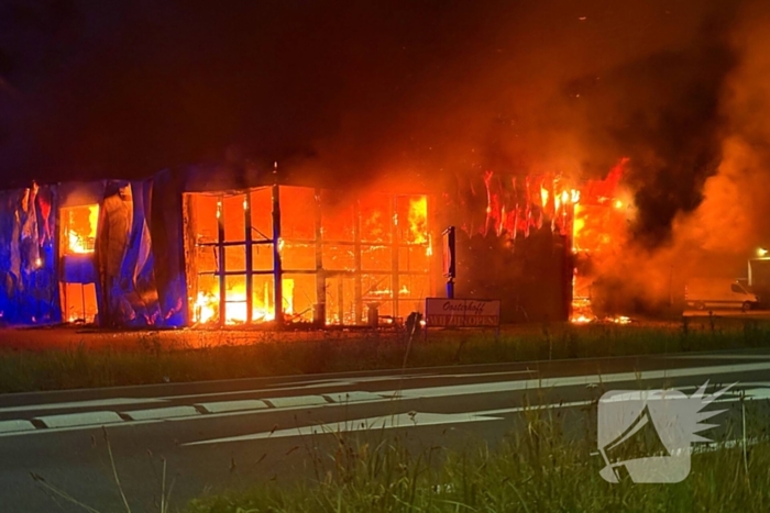 Blusrobot ingezet bij grote brand