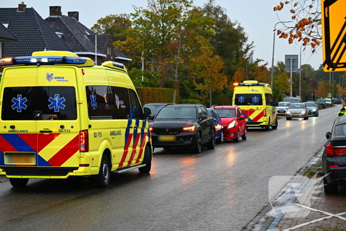 Ongeluk met drie voertuigen zonder ernstige letsels