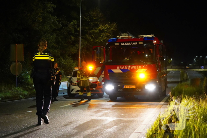 Politie blust brand met behulp van brandweer