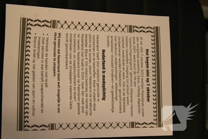 Pro-Palestijnse sit-in demonstratie op station