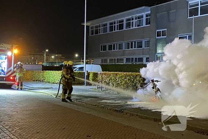 Aanhouding bij scooter brand