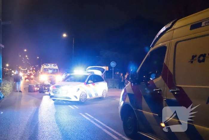 Man op scootmobiel gewond bij ongeval met bezorgbrommer