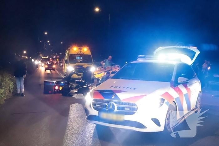 Man op scootmobiel gewond bij ongeval met bezorgbrommer