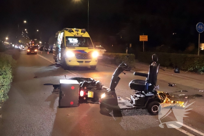 Man op scootmobiel gewond bij ongeval met bezorgbrommer