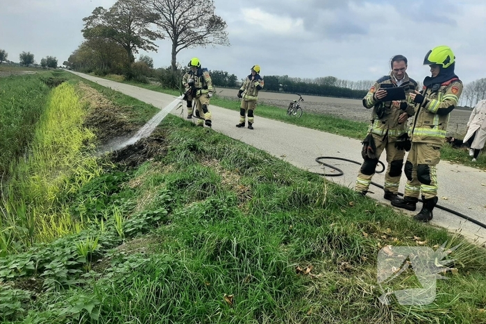 Bermbrand snel onder controle