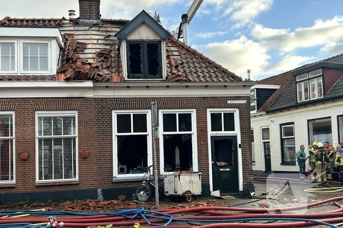 Enorme schade door woningbrand