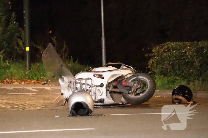 Ongeval tussen bestelbus en scooter met gewonden