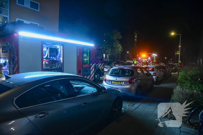 Flinke brand in kelderruimte portiekflat