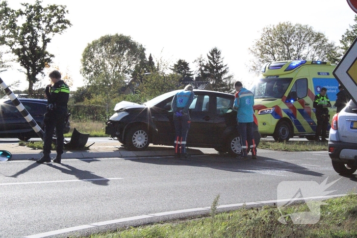 Automobilist rijdt verkeerslicht uit de grond