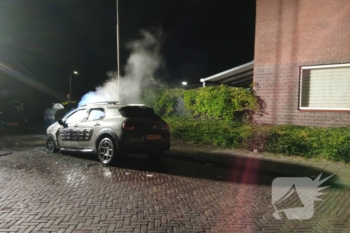 Brand verwoest auto